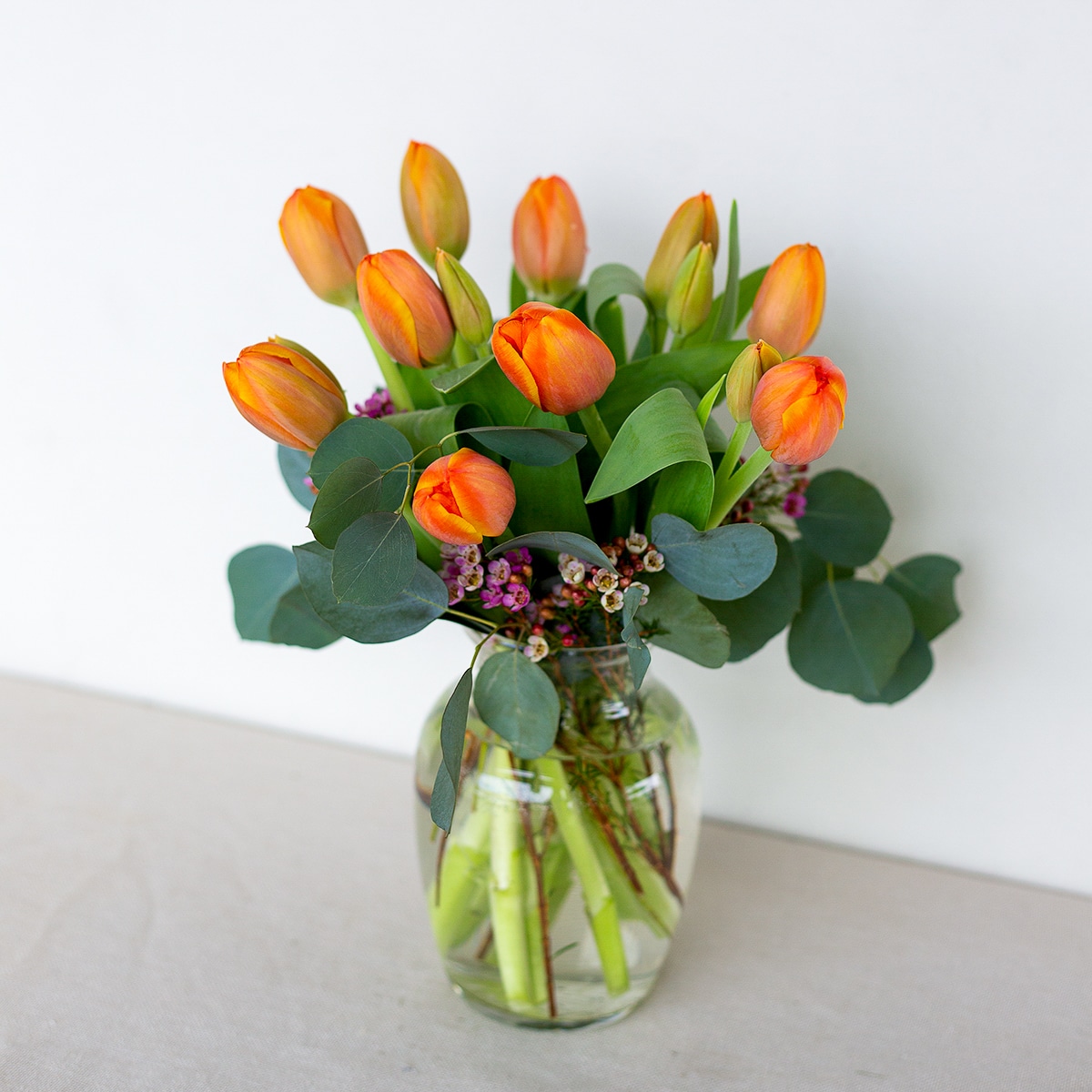10 Orange Tulips
