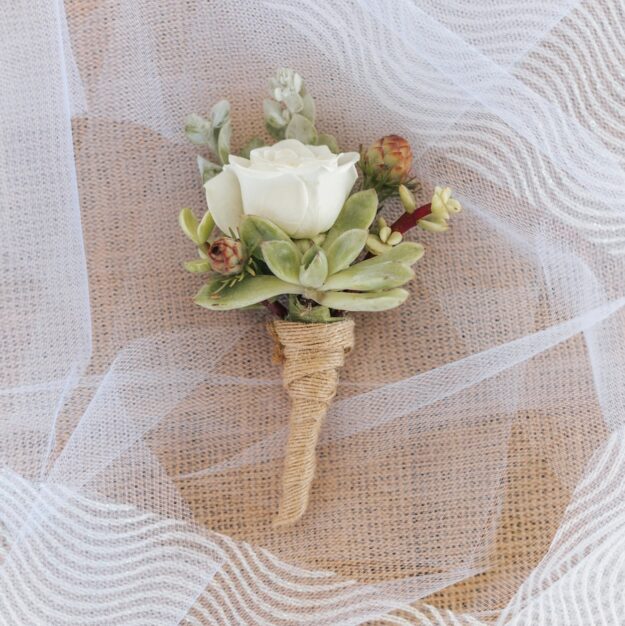 Desert Rose Boutonniere