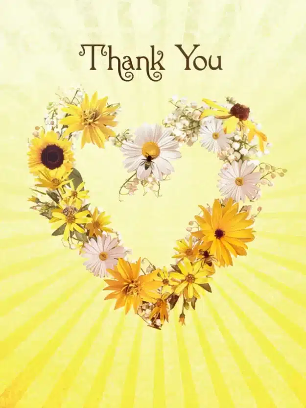 Thank You (Heart of Flowers)